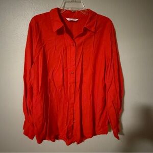 LC Lauren Conrad Red/Orange Blouse